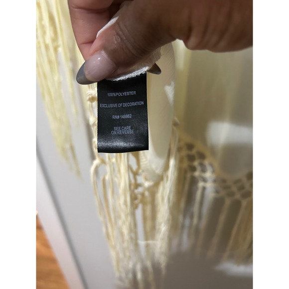 Torrid Ivory Pink Floral Fringe Kimono Plus‎ Size Open Front Cardigan - Picture 11 of 12